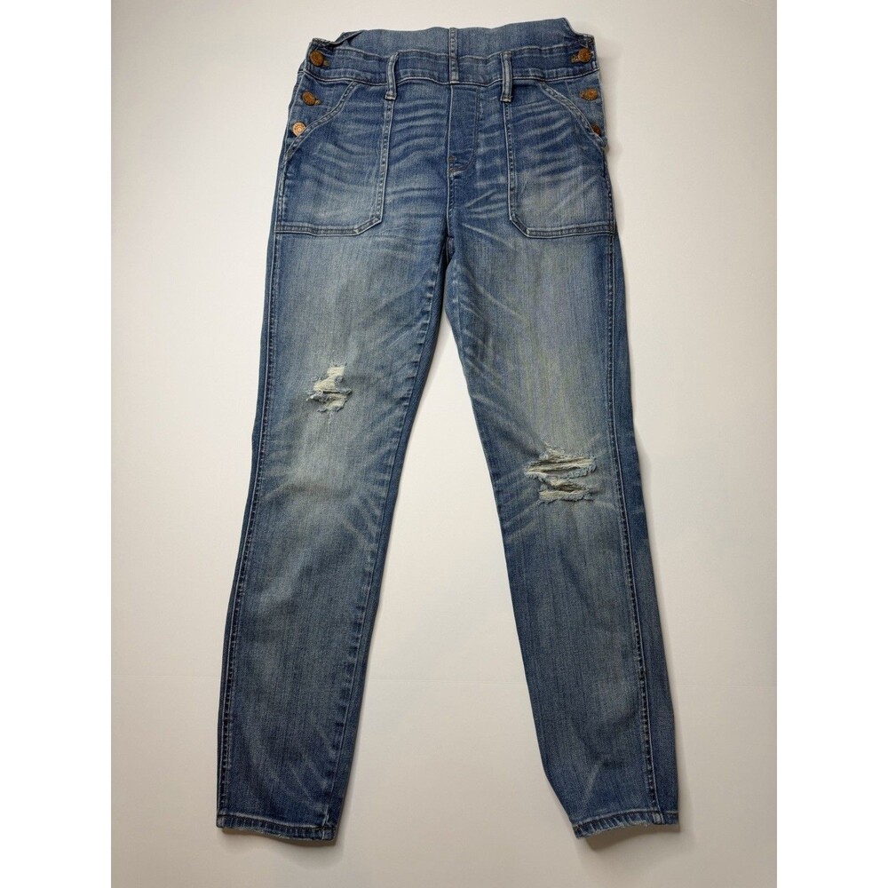 Madewell Denim Overalls Women’s Small Distressed Skinny Blue Bib Dungarees - Picture 3 of 9